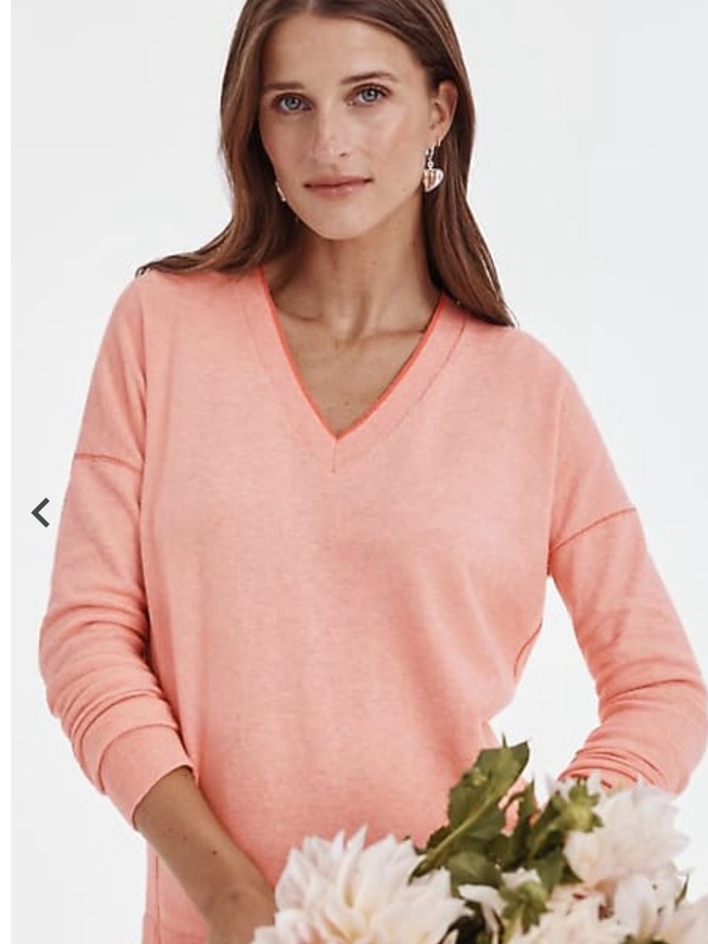 J.Jill Tipped V-Neck Sweater